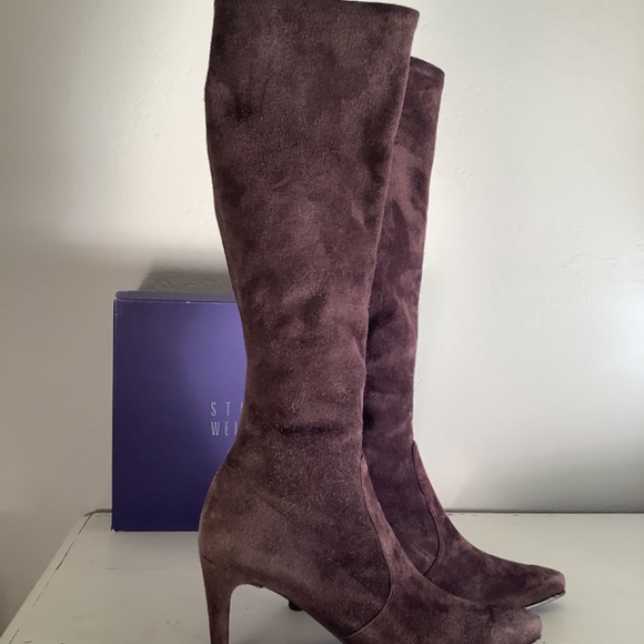 Stuart Weitzman Cola Suede Stretch Boots- 9.5 - Picture 5 of 16
